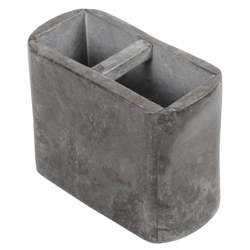 Creative Home Curvy Collection Charcoal Marble Toothbrush Holder, Tooth Brush Holder - Grey