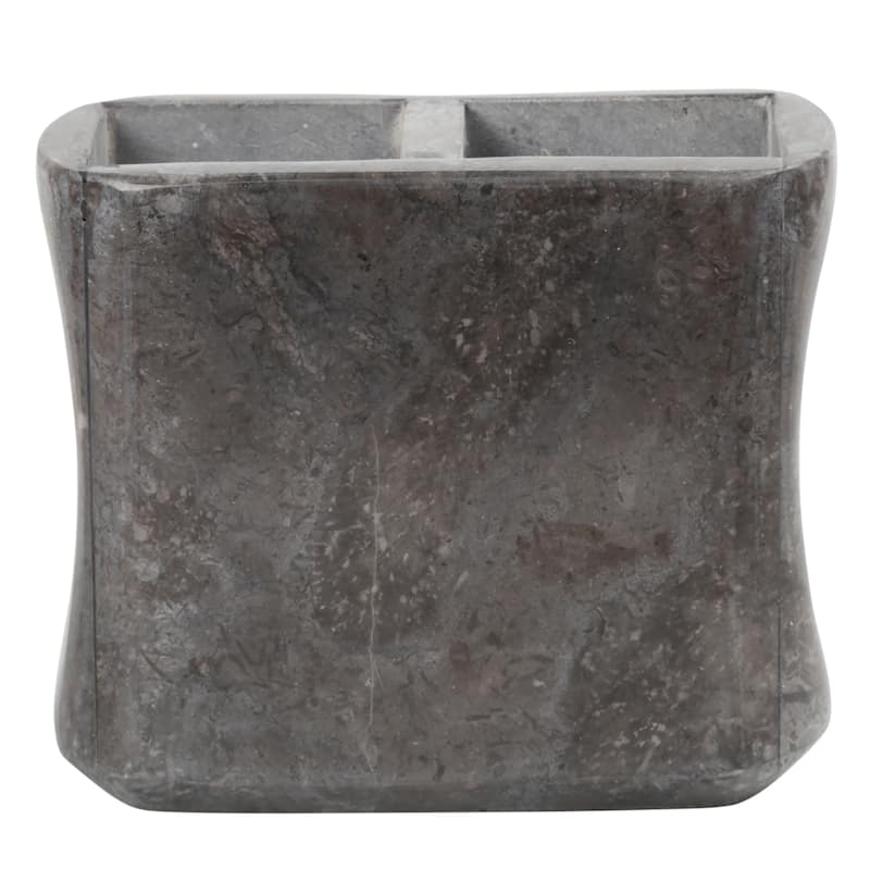 Creative Home Curvy Collection Charcoal Marble Toothbrush Holder, Tooth Brush Holder - Grey