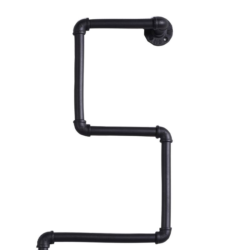 Carbon Loft Foronjy Black Right Angle Scaffold Wall Shelf Bookshelf
