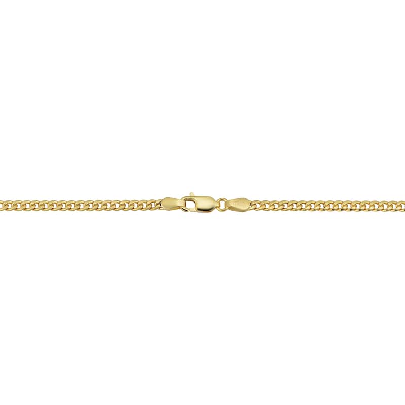 14k Yellow Gold 2.8 mm Semi-solid Miami Cuban Link Necklace