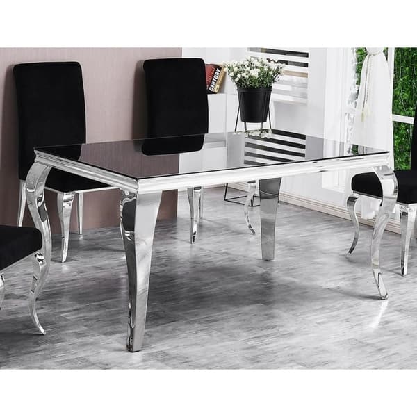 Best Master Furniture Mirage Glass Top Modern Dining Table Only Clear