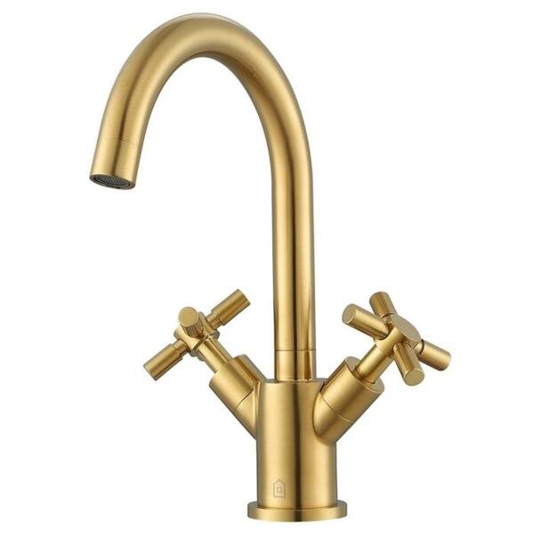 Ancona Prima 1 Hole Double Cross Handle Bathroom Faucet In Ancona Prima 1 Hole Double Cross Handle