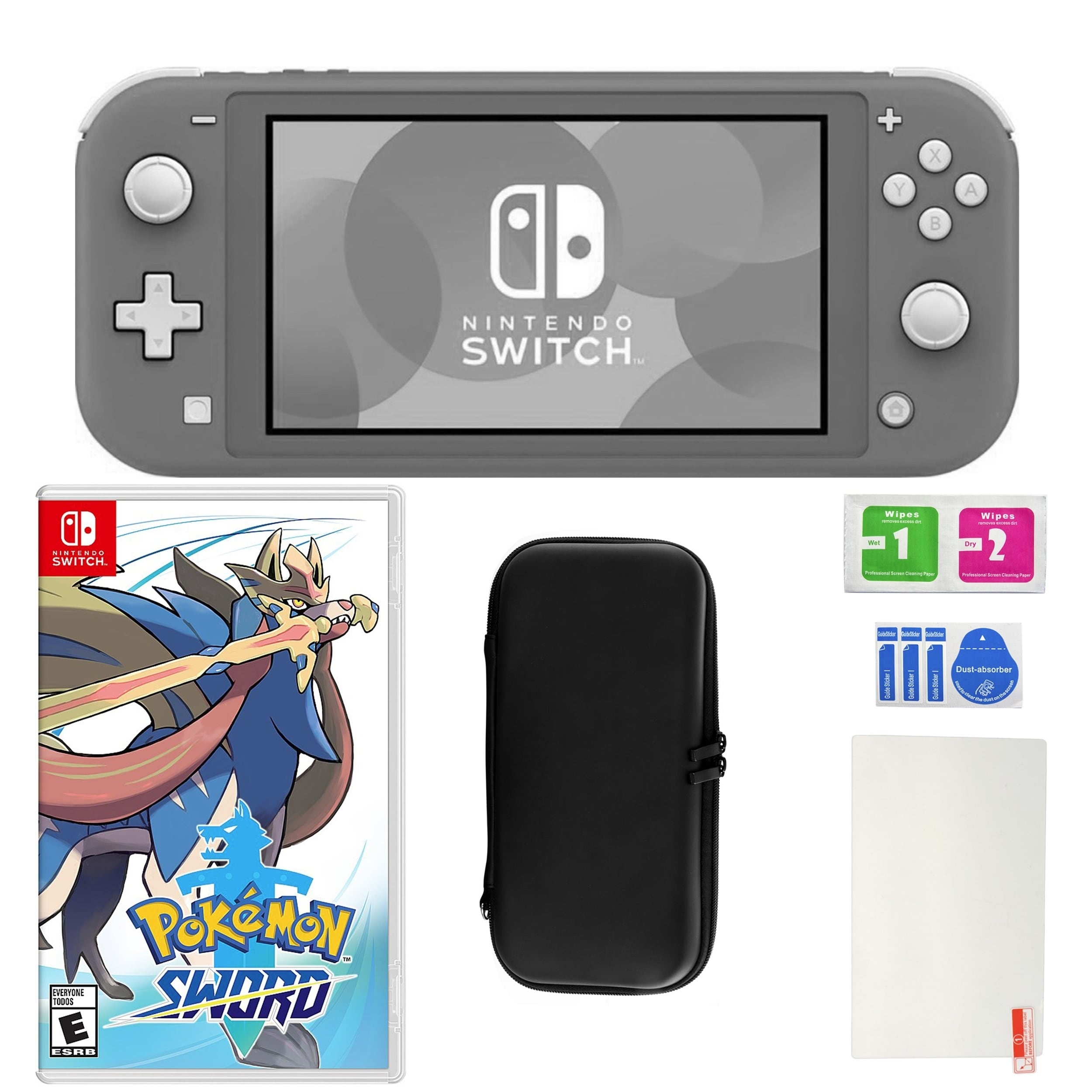 Nintendo Switch Lite In Gray With Pokemon Sword And Accessories Overstock