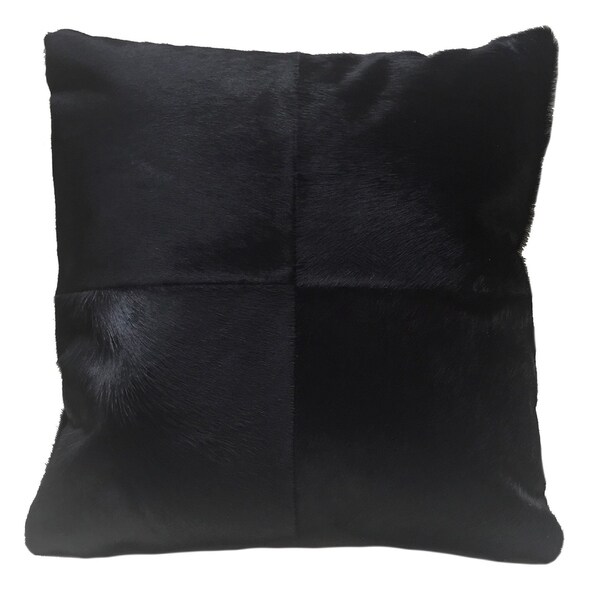 black cowhide pillow