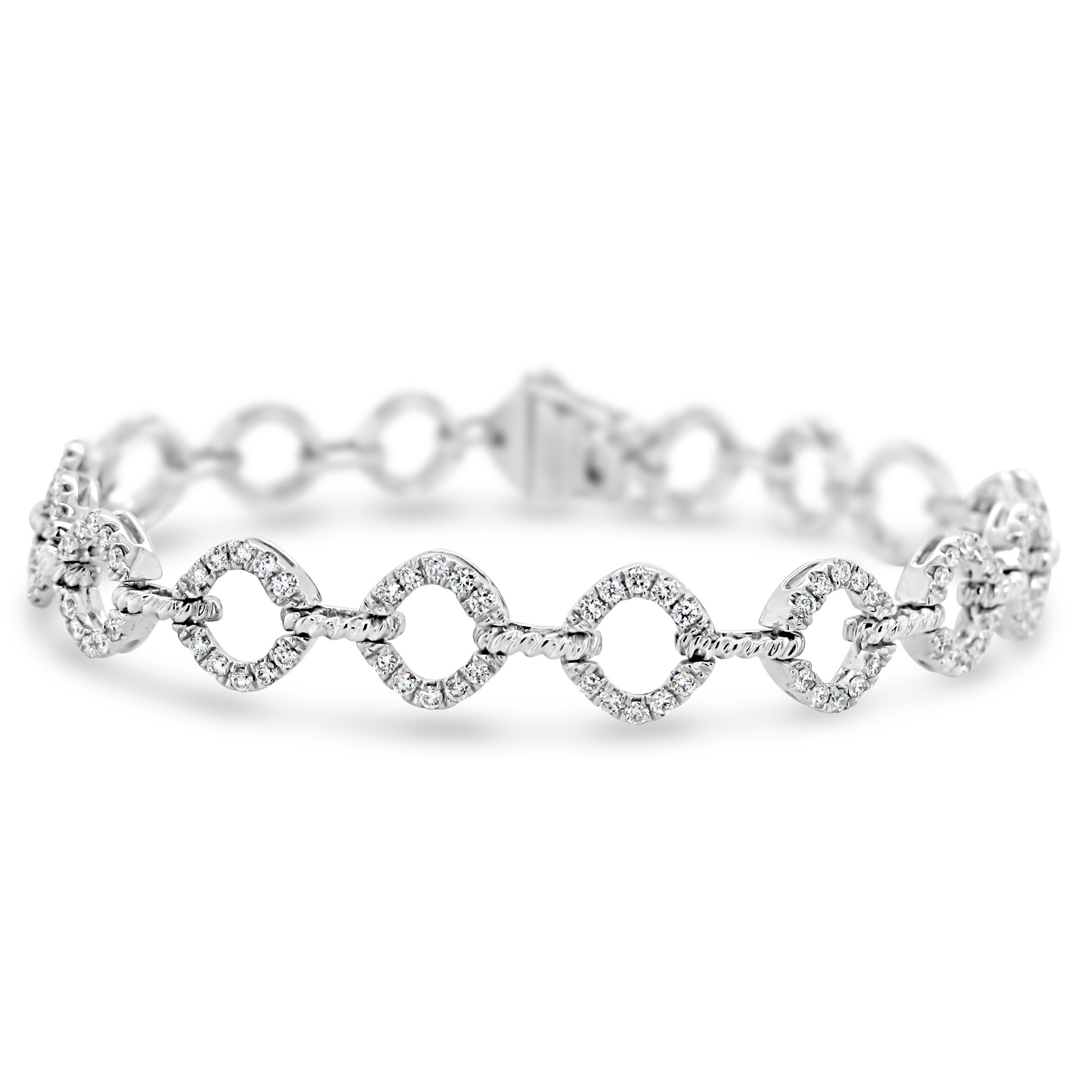 identification-bracelets Size IJ| SI 0.414 cttw Round-Cut-Diamond 18K White Gold 9.75 inches identification-bracelets Size IJ| SI 0.414 cttw Round-Cut-Diamond 18K White Gold 9.75 inches