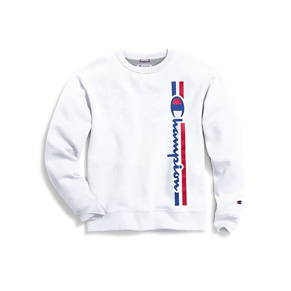 champion men's graphic powerblend fleece crew