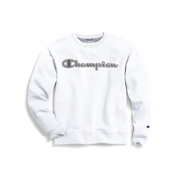 champion powerblend hoodie white