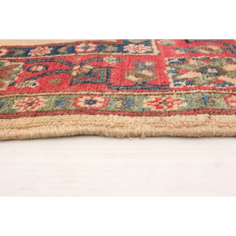Hand-knotted Finest Gazni Cream, Copper Wool Rug - 3'10 x 6'0/3'10" x 6'0"