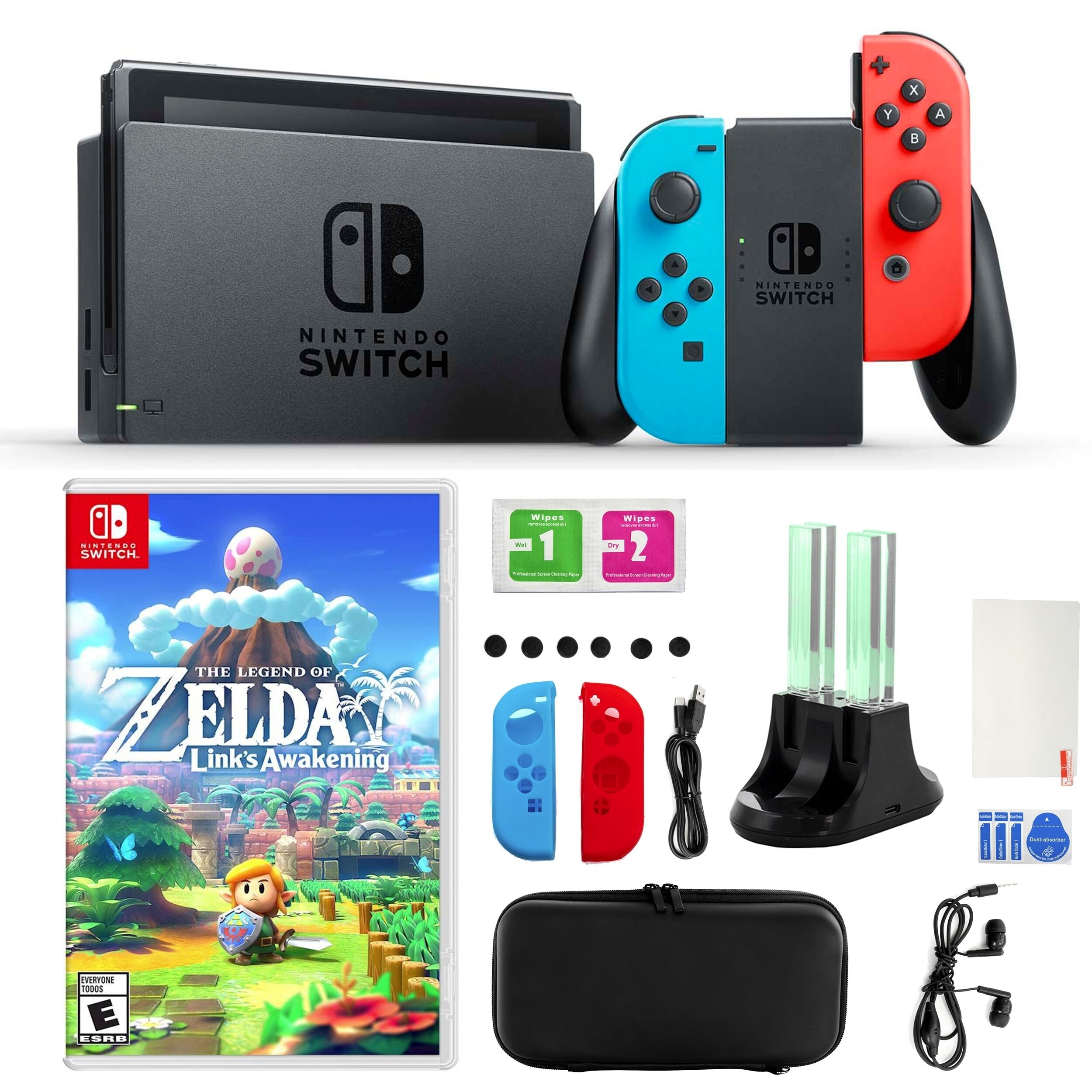 nintendo switch with all accessories