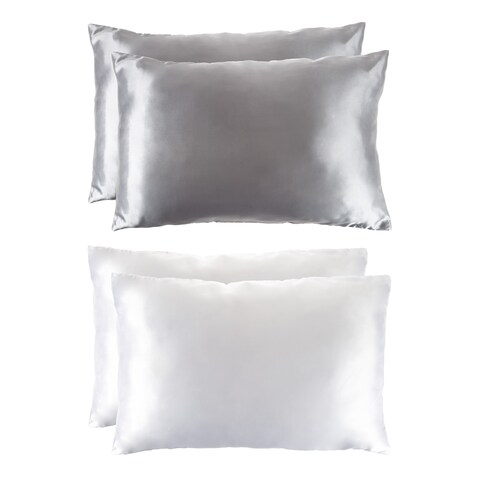 Silver Orchid Lorraine Satin Microfiber Pillowcases (Set of 2)