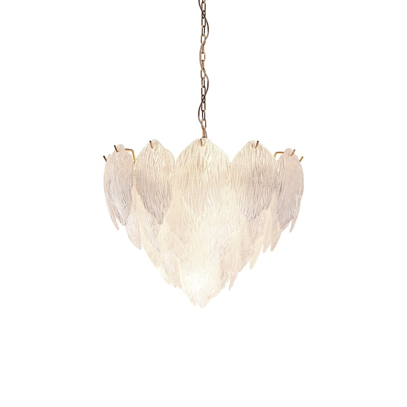Vintage Like Glass Modern Distressed Gold Small Chandelier