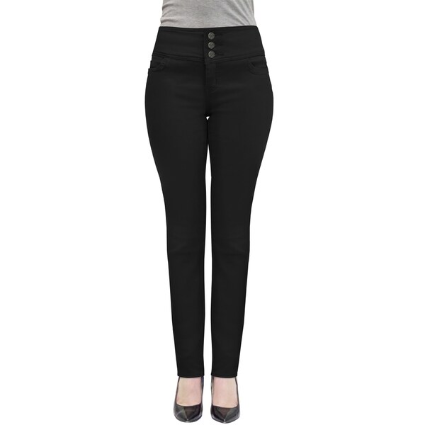 3 button black jeans