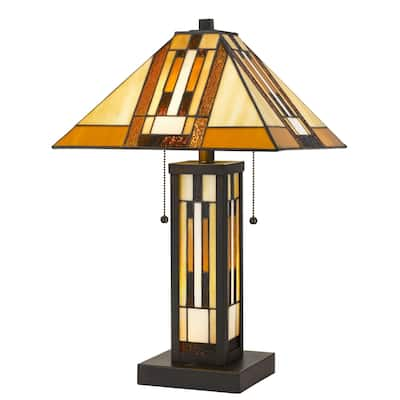 Tiffany Table Lamp w/ Nightlight - N/A