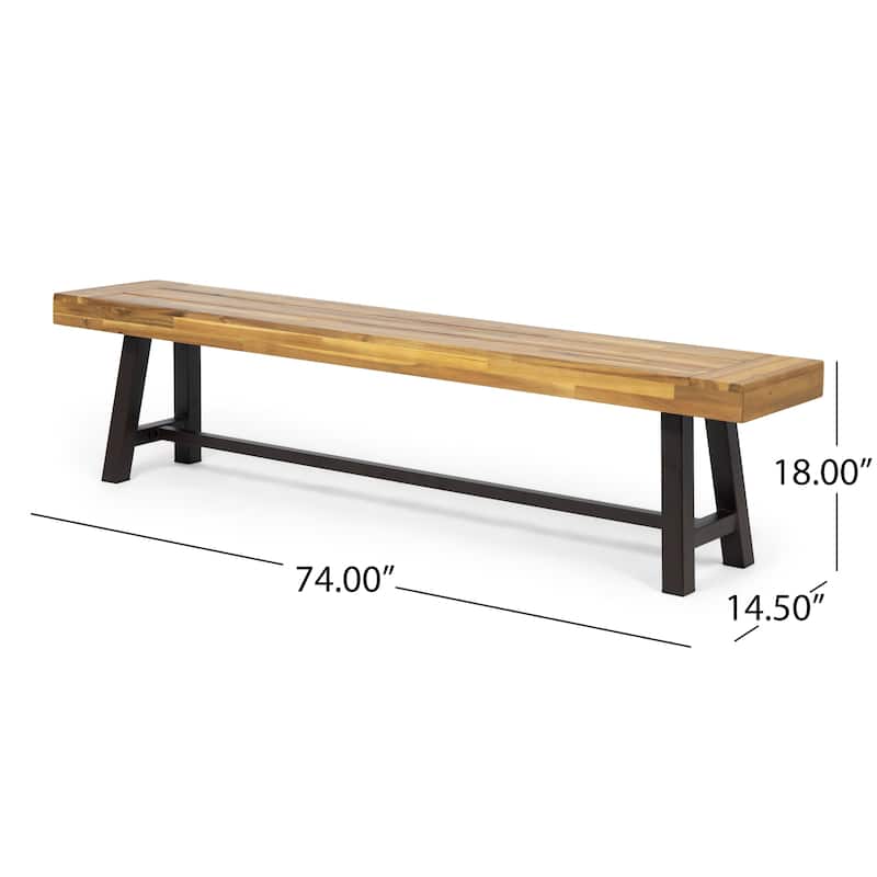 Carlisle Outdoor Acacia Wood Picnic Dining Set by Christopher Knight Home