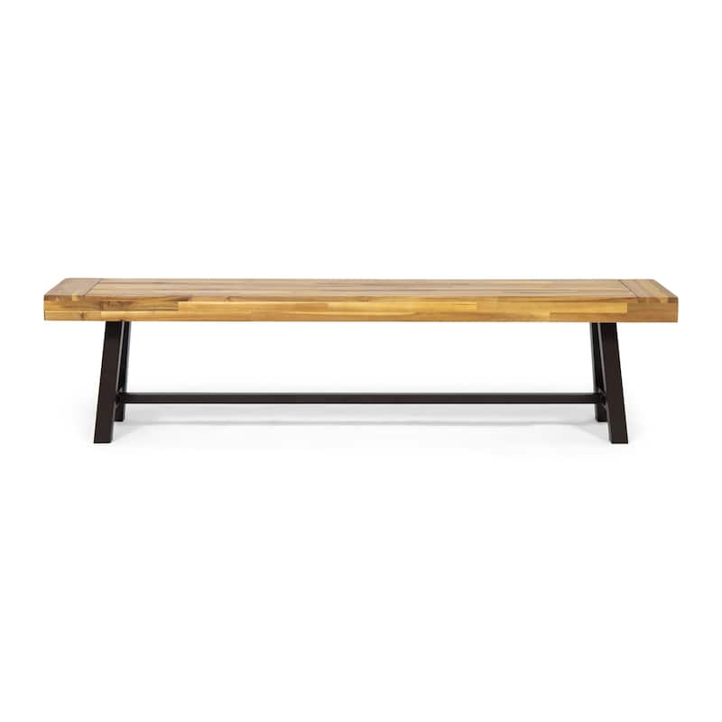 Carlisle Outdoor Acacia Wood Picnic Dining Set by Christopher Knight Home