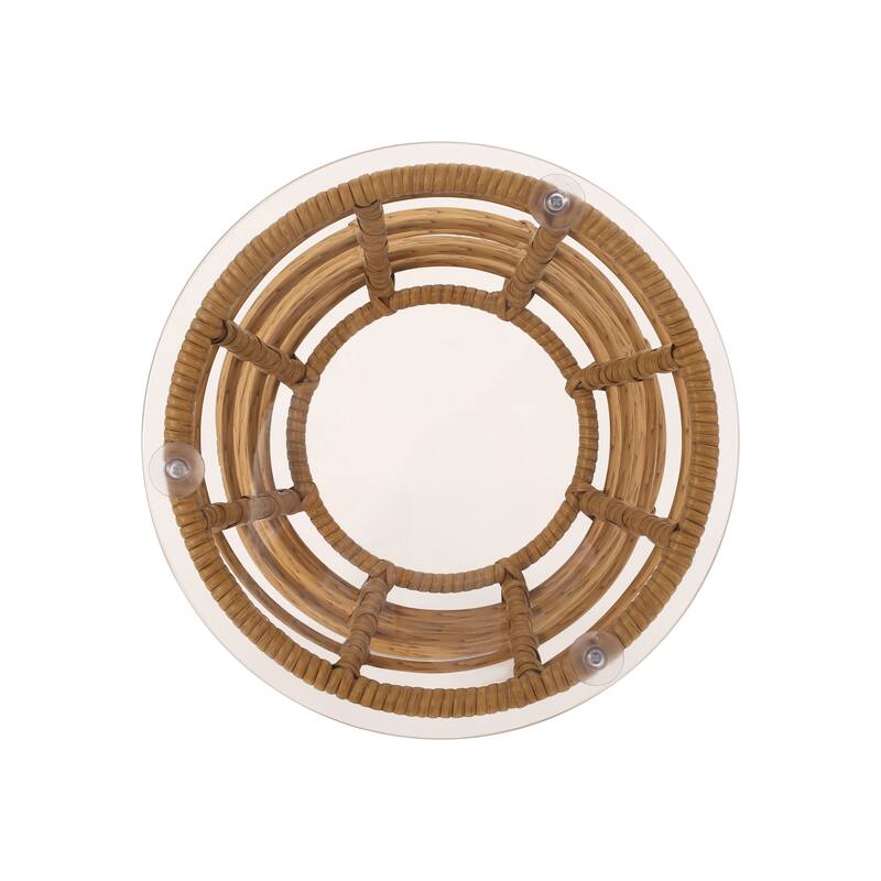 San Pedro Outdoor Wicker Side Table by Christopher Knight Home - 15.50" W x 15.50" L x 15.50" H