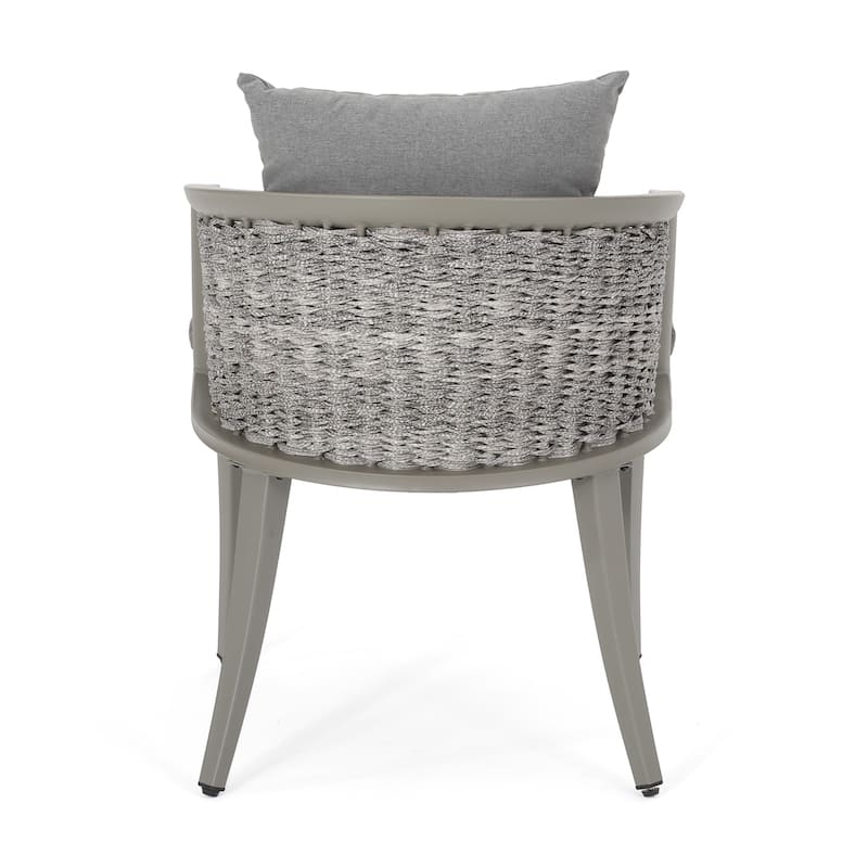 Pebble Outdoor Boho Wicker Club Chair with Cushions (Set of 2) by Christopher Knight Home