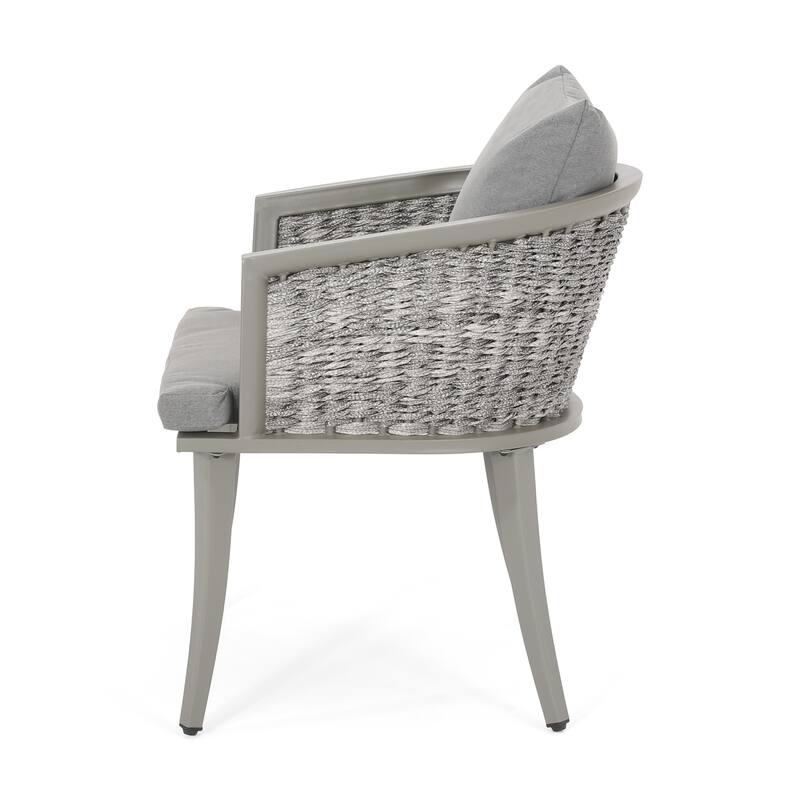 Pebble Outdoor Boho Wicker Club Chair with Cushions (Set of 2) by Christopher Knight Home