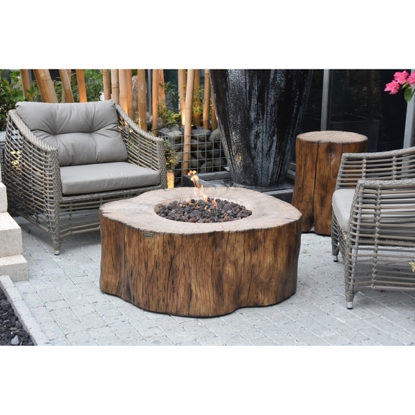 Elementi Manchester Redwood Propane 45000 BTU Auto-Ignition Fire Table