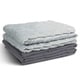 preview thumbnail 2 of 3, 48"x72" Cotton Weighted Blanket Twin/Full with Soft Crystal Cover