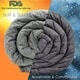 preview thumbnail 5 of 3, 48"x72" Cotton Weighted Blanket Twin/Full with Soft Crystal Cover