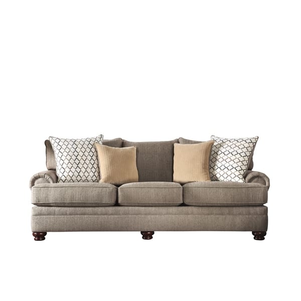 Shop Furniture Of America Liva Transitional Brown 3 Piece Living Room Set Overstock 30031751