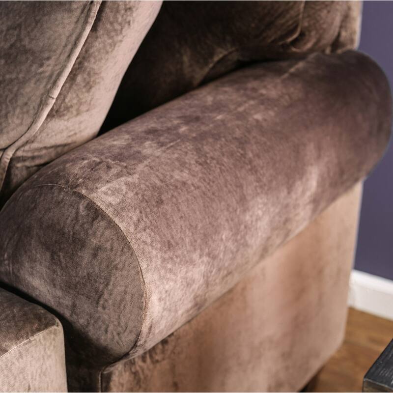 Jeta Contemporary Microfiber Padded 3-Piece Living Room Set with Ottoman by Furniture of America
