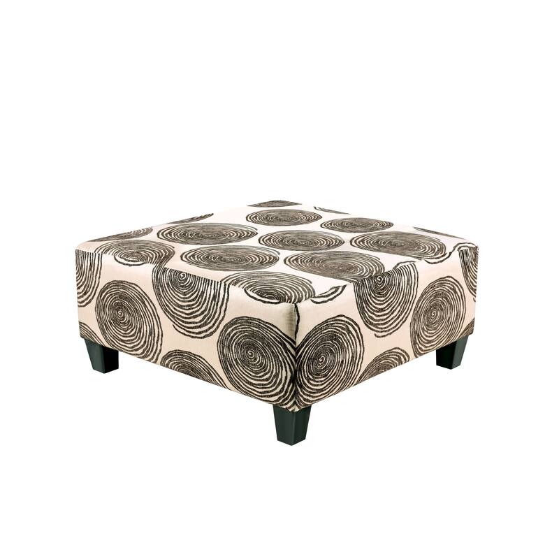 Jeta Contemporary Microfiber Padded 3-Piece Living Room Set with Ottoman by Furniture of America