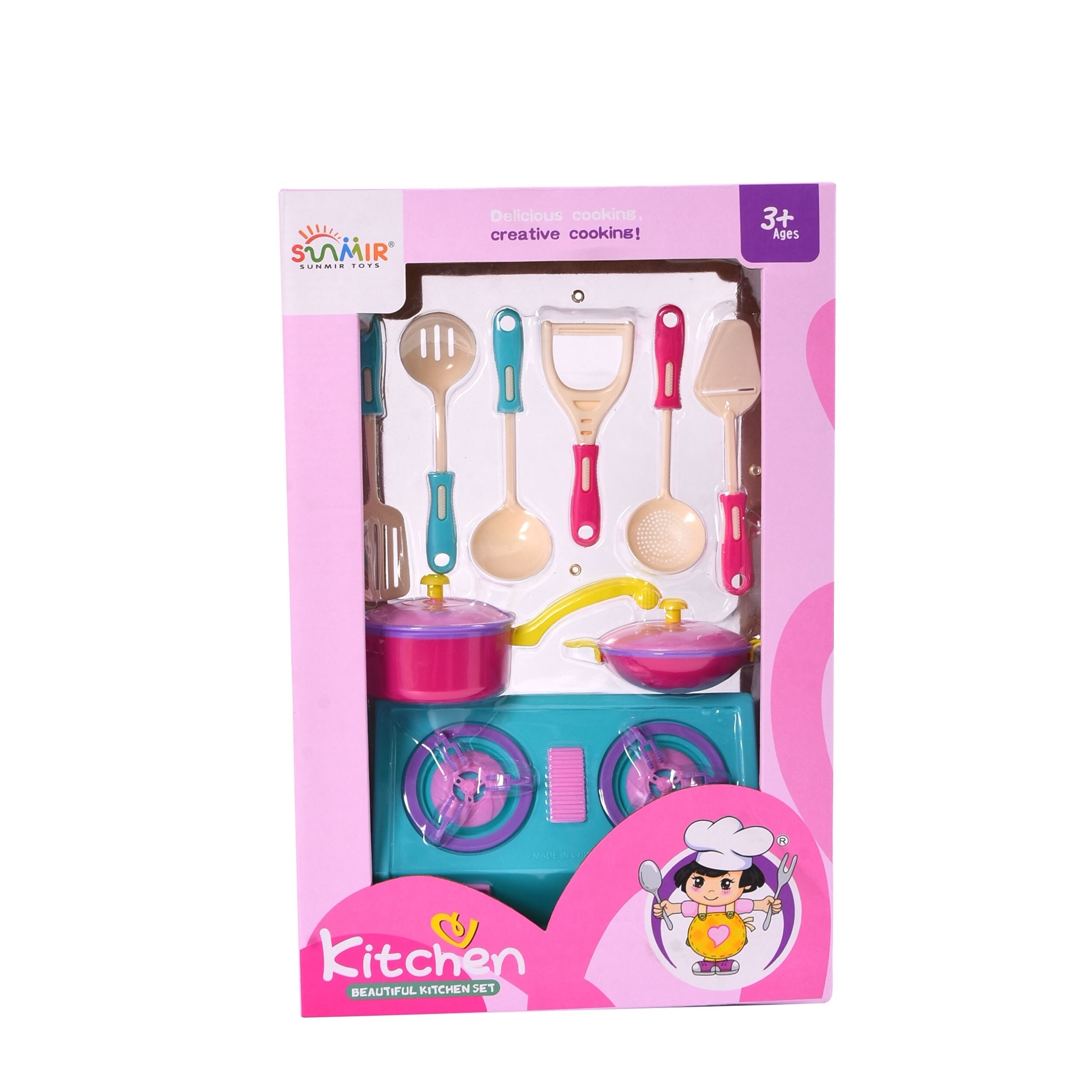 Wonderplay 11pcs Pack Kitchen Set Play Food For Kids Boys Toddler And Girls Gifts Learning Tool