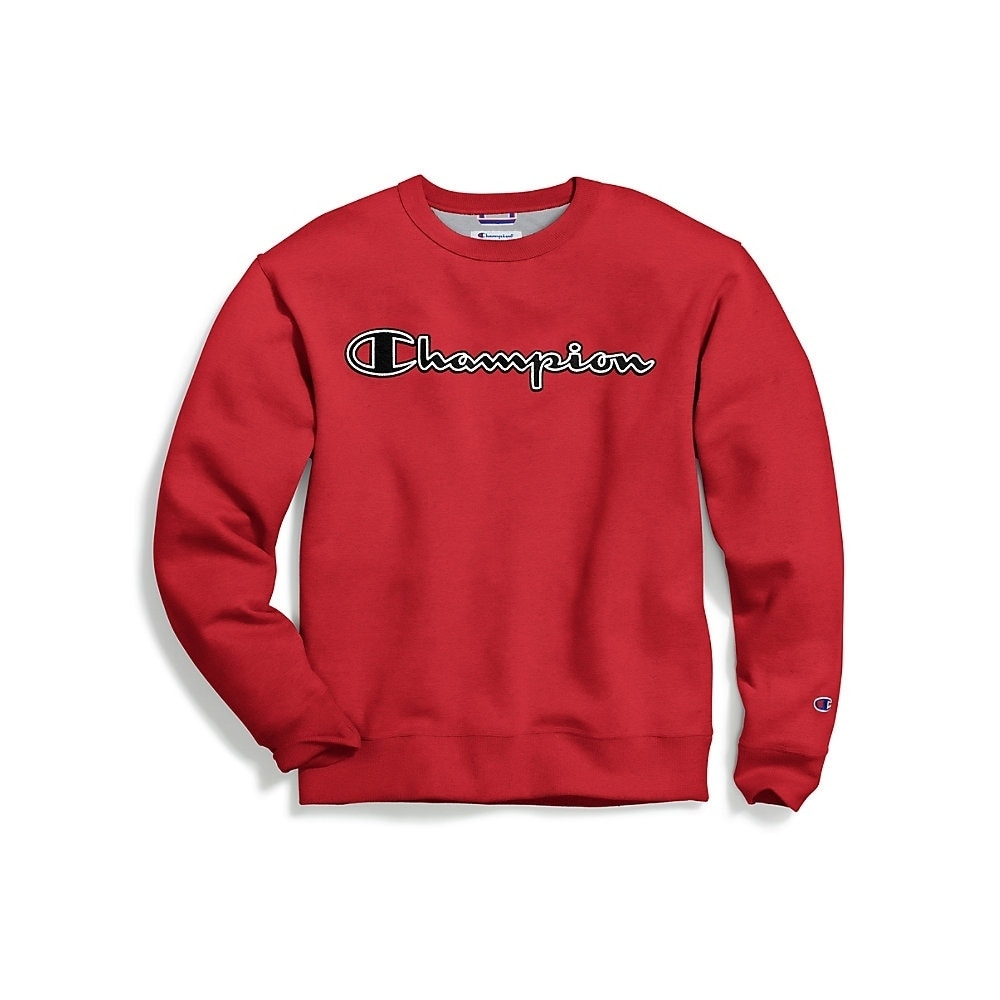 champion men's powerblend fleece logo sweatshirt