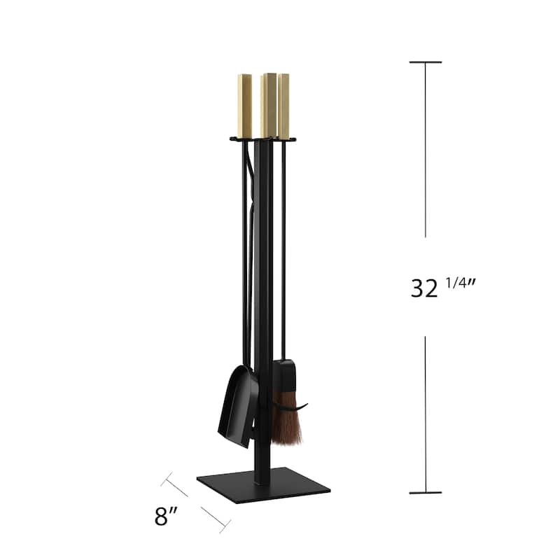 SEI Furniture Vasanta Modern Fireplace Tools (Set of 4) - 32