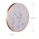 SEI Furniture Leander White Marble and Gold Wall Clock