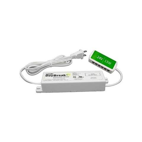 DayBreak 24V 15W Dimmable Driver with 12 Port ML Block - White