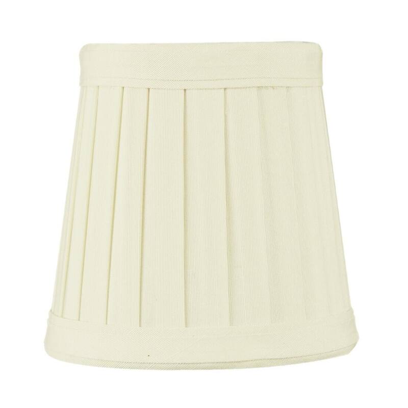 Set of 6 Egg Shell Pleated Clip-on Candelabra Lampshade 3x4x4