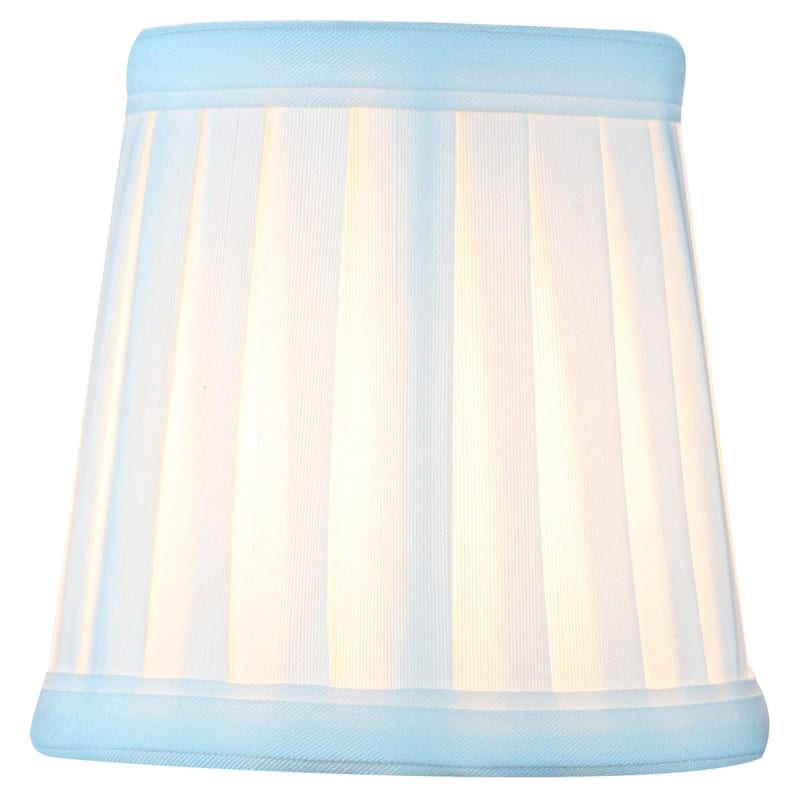 Set of 6 Down White Pleated Clip-on Candelabra Lampshade 3x4x4