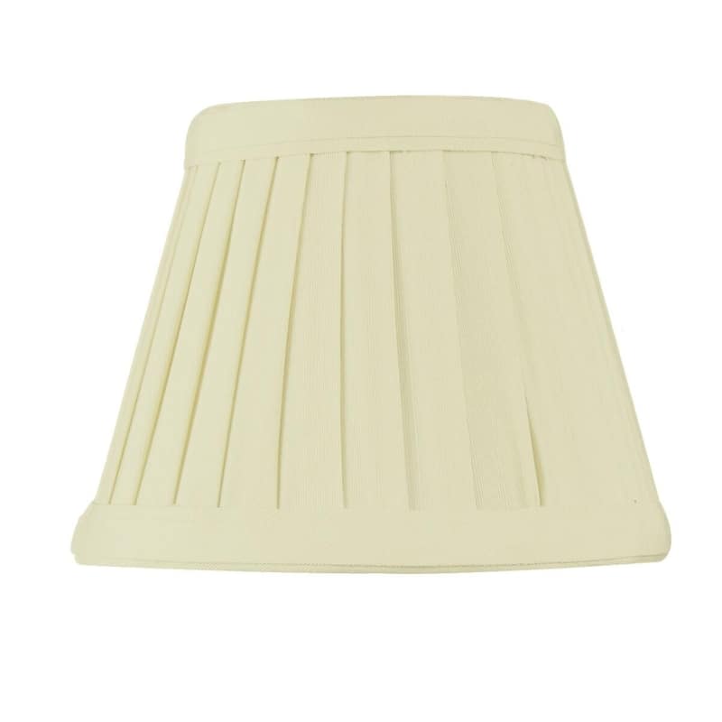 Set of 6 Crisp Linen Pleated Clip-on Candelabra Lampshade 3x5x4