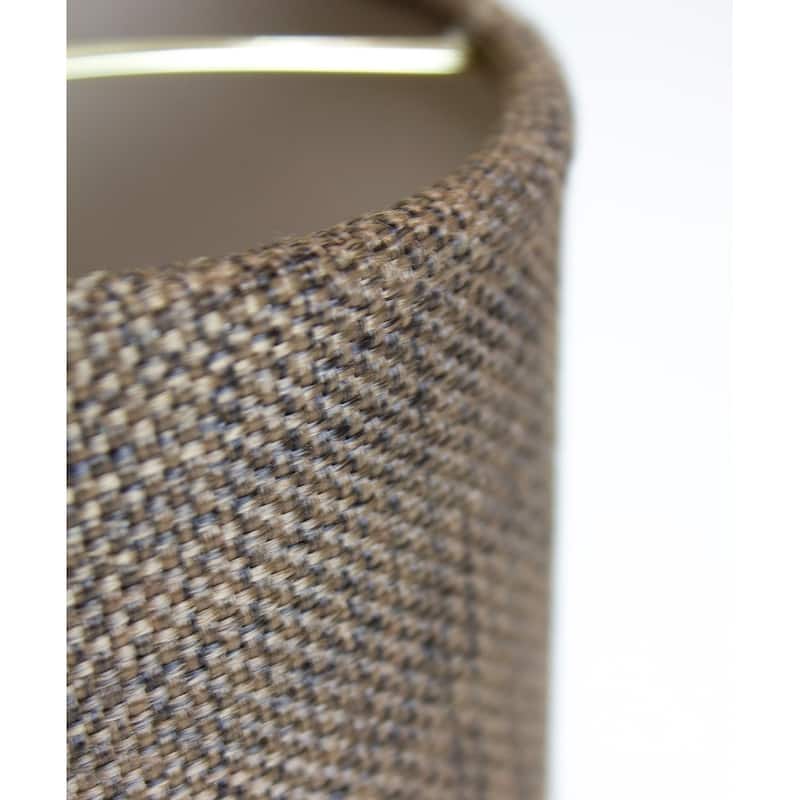 Set of 6 Chocolate Burlap Drum Chandelier Clip-On Lampshade 4x5x5