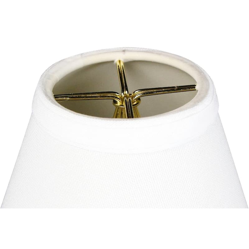Set of 6 Chandelier White Linen Clip-On Lampshade 3x6x5