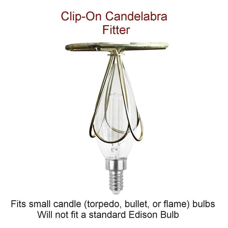 Set of 6 Chandelier White Linen Clip-On Lampshade 3x6x5