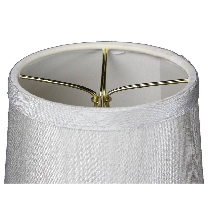 Set of 6 Gray Drum Chandelier Clip-On Lampshade 4x5x5