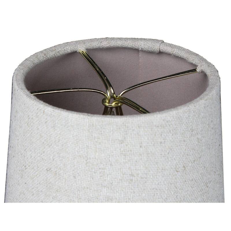 Set of 6 Sand Linen Drum Chandelier Clip-On Lampshade 4x5x5