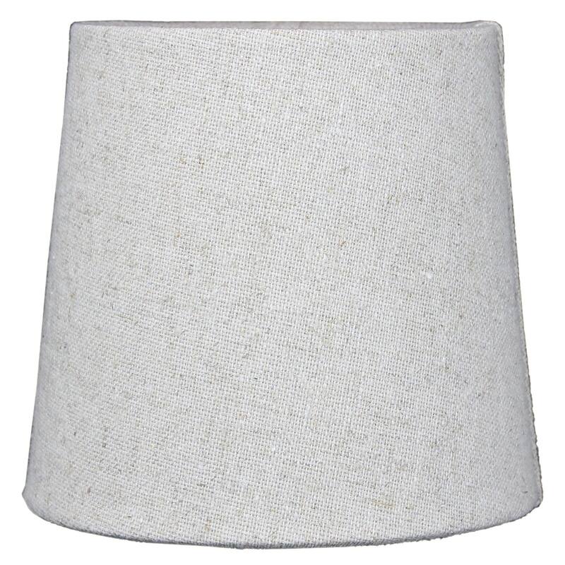 Set of 6 Sand Linen Drum Chandelier Clip-On Lampshade 4x5x5