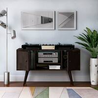 Carson Carrington Shorewood Mid Century Modern Wood Entertainment Cabinet with Doors