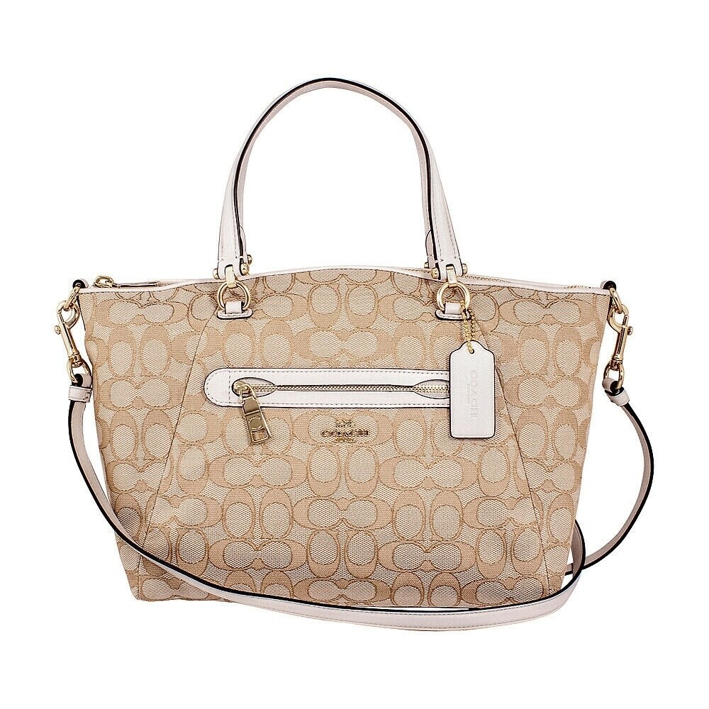 coach prairie satchel in signature jacquard