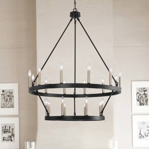 Shop Vanity Art Farmhouse Vintage 20 Light Wagon Wheel
