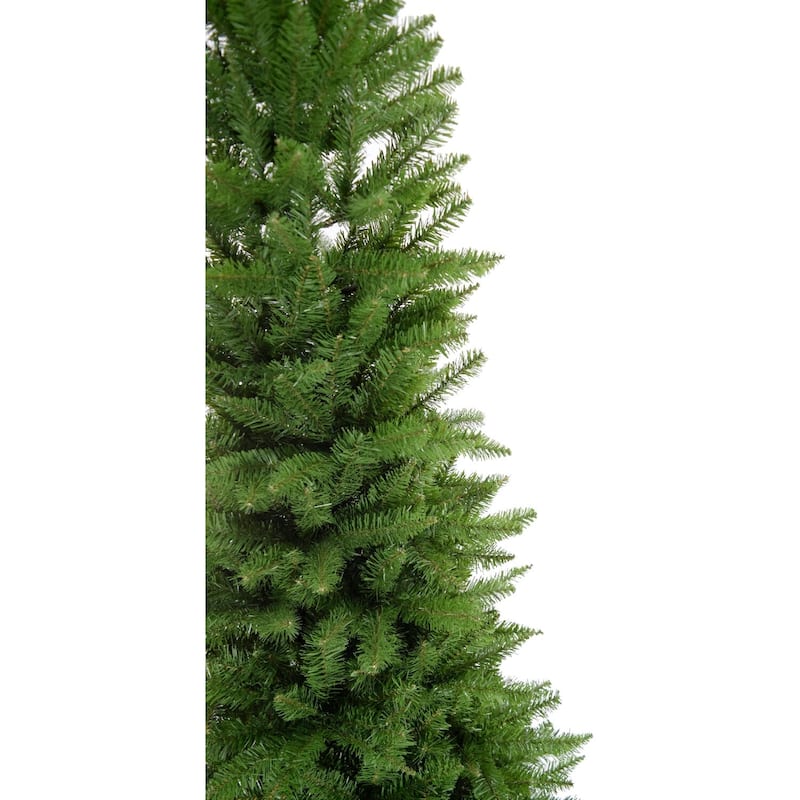 Christmas Time 7.5-ft Winter Wonderland Slim Green Christmas Tree With 