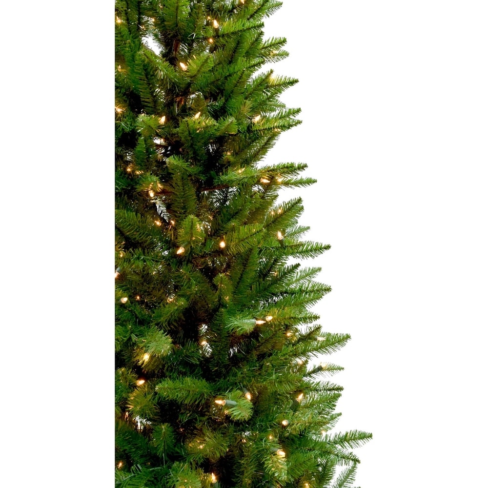 WELLFOR Remote Control Tree 7.5-ft Pre-Lit Flocked Artificial Christmas Tree with LED Lights | CM-HFY-23512US