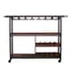 preview thumbnail 3 of 7, SEI Furniture Tianna Rolling Bar Cart with Wine Rack