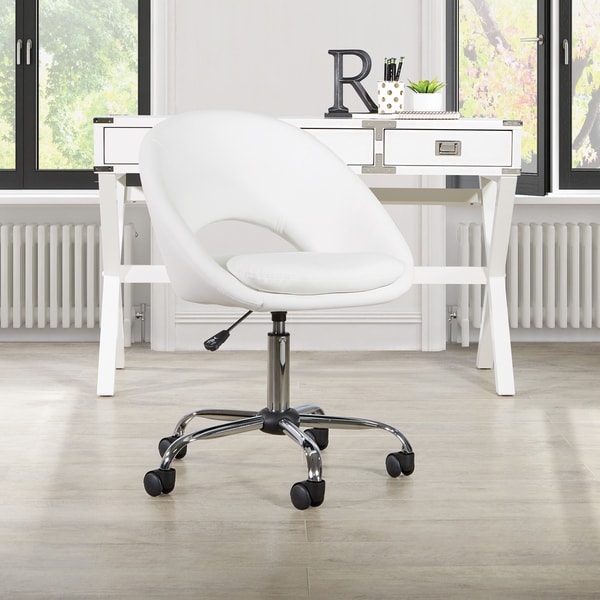 overstock desk chair white