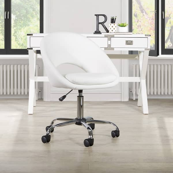 Milo Upholstered Modern Office Chair with Chrome Base - On Sale - Overstock  - 30034797